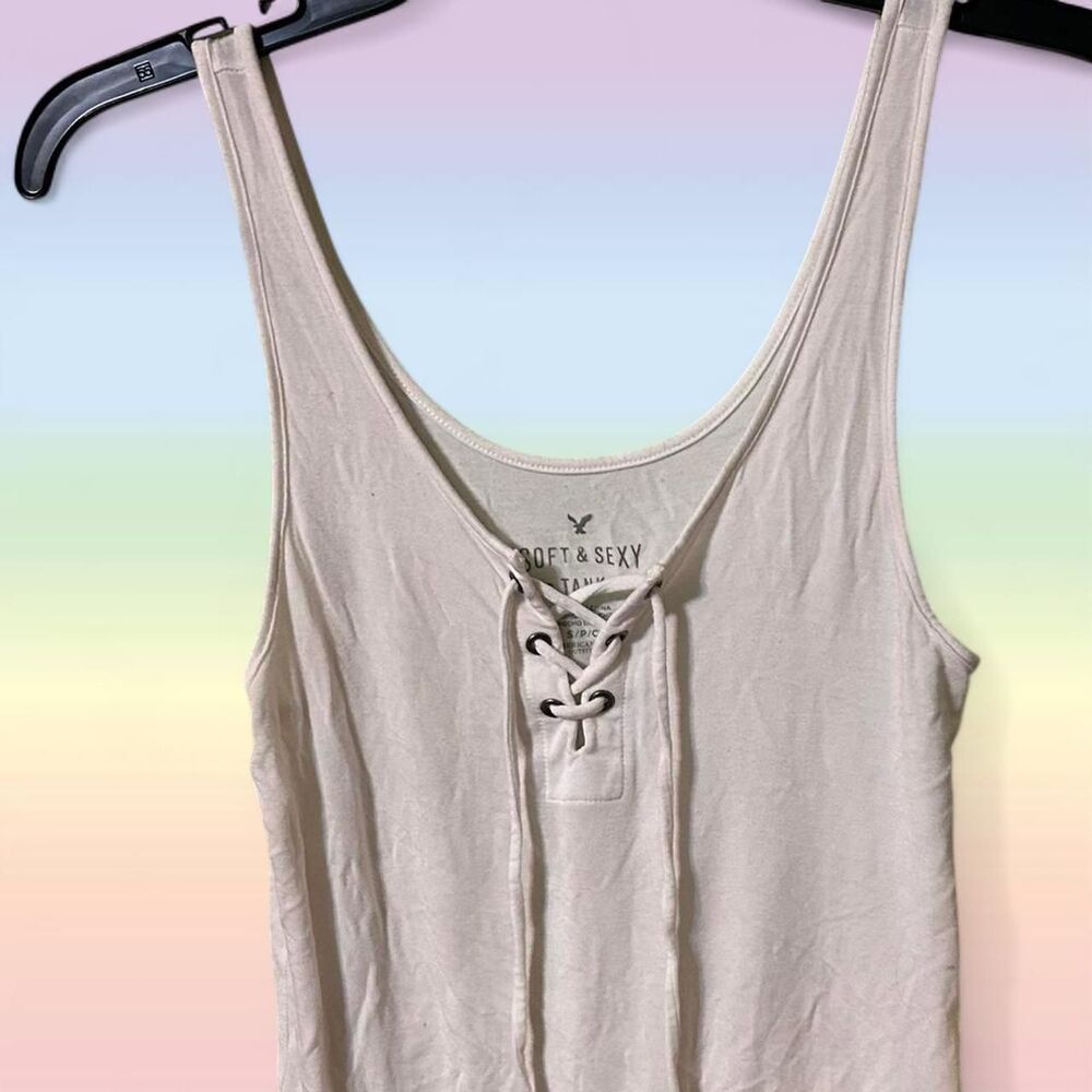 american eagle lace up tank
